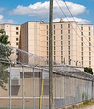 An exterior view of the Fulton County Jail on August 16, in Atlanta.
Mandatory Credit:	Megan Varner/Getty Images