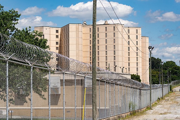 An exterior view of the Fulton County Jail on August 16, in Atlanta.
Mandatory Credit:	Megan Varner/Getty Images
