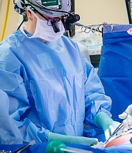 A team of researchers from the University of Alabama at Birmingham biopsies a genetically modified pig kidney.
Mandatory Credit:	Steve Wood/University of Alabama, Birmingham