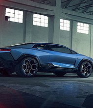 The Lanzador has four seats and rides higher off the ground than a traditional supercar.
Mandatory Credit:	Lamborghini