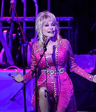 Dolly Parton performing in Nashville in 2021.
Mandatory Credit:	Jason Kempin/Getty Images/FILE