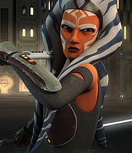Ahsoka Tano in "Star Wars: Rebels" Season 2, ep. 209.
Mandatory Credit:	Disney/Everett Collection