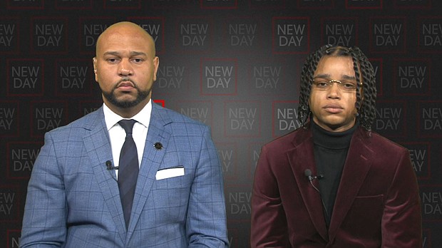 Carlos Moore, left, and his client D'monterrio Gibson
Mandatory Credit:	CNN