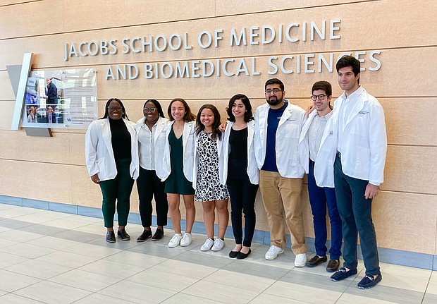 The University at Buffalo admitted three sets of twins and two brothers to the Jacobs School of Medicine and Biomedical Sciences' class of 2027.
Mandatory Credit:	Douglas Levere/University at Buffalo