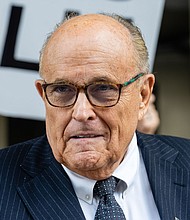 Rudy Giuliani, former lawyer to Donald Trump, exits federal court in Washington, DC, on May 19.
Mandatory Credit:	Eric Lee/Bloomberg/Getty Images