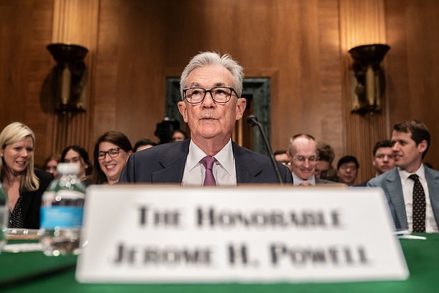 Jerome Powell, chairman of the US Federal Reserve, during a Senate Banking, Housing and Urban Affairs Committee hearing in Washington, DC, US, on Thursday, June 22, 2023.
Mandatory Credit:	Nathan Howard/Bloomberg/Getty Images