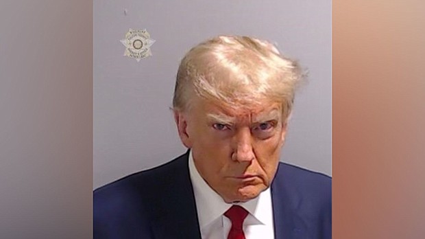 Jail records show Trump was placed under arrest on August 24 and booked as inmate No. P01135809.
Mandatory Credit:	Fulton County Sheriff's Office