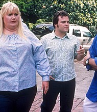 Gwyneth Paltrow and Jack Black on set for "Shallow Hal."
Mandatory Credit:	Moviestore/Shutterstock