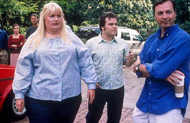 Gwyneth Paltrow and Jack Black on set for "Shallow Hal."
Mandatory Credit:	Moviestore/Shutterstock