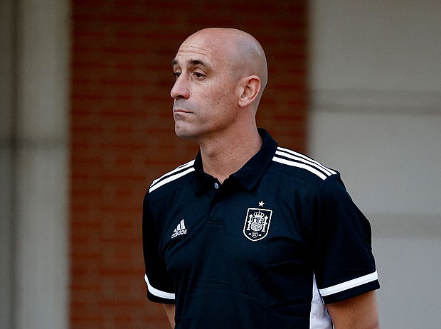 Luis Rubiales has refused to resign as head of the Spanish soccer federation.
Mandatory Credit:	Juan Medina/Reuters