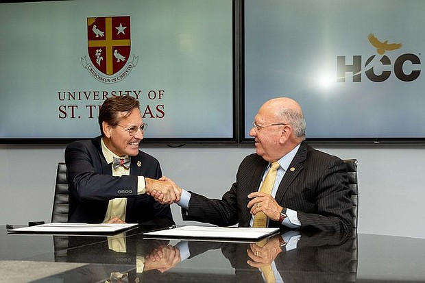 UST President Richard Ludwick and Chancellor Cesar Maldonado