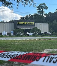 83123 Authorities said three people were killed in a racially motivated attack at a Dollar General store in Jacksonville, Florida, on Saturday. It is seen on Sunday, Aug. 27, 2023. (David Aaro/The Atlanta Journal-Constitution/TNS)