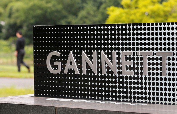 Newspaper chain Gannett has paused the use of an artificial intelligence tool to write high school sports dispatches. The logo of Gannett Co is seen outside their corporate headquarters in McLean, Virginia, in July 2013.
Mandatory Credit:	Larry Downing/Reuters