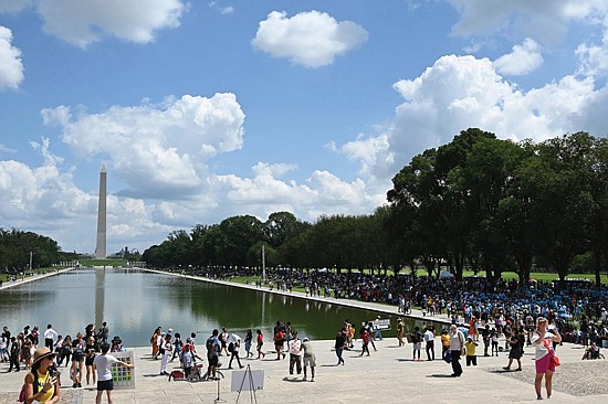 Thousands of people assembled near the Lincoln Memorial on Aug. 26 to commemorate the 60th anniversary of the March on ...