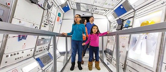 Using hands-on and large-scale interactive exhibits and multimedia components, the Science Museum of Virginia’s “Space: An Out-of-Gravity Experience “explores the solutions that will shape our future in space.