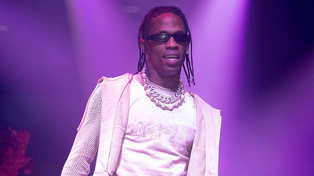 Travis Scott, seen here performing in Miami in July, announced his first tour two years after the Astroworld tragedy.
Mandatory Credit:	Alexander Tamargo/Getty Images/FILE