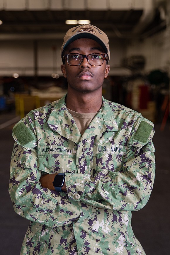 Seaman Donovan Alexander-Profit, a native of Warner Robins, Georgia, is one of more than 5,000 sailors serving aboard the self-contained …