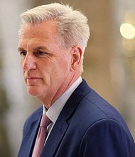 U.S. House Speaker Kevin McCarthy walks through Statuary Hall in the U.S. Capitol building in Washington, U.S., July 19.
Mandatory Credit:	Leah Millis/Reuters/FILE