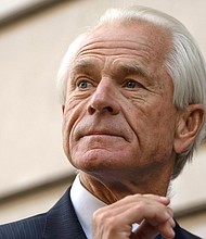 A federal jury in Washington, DC, has begun deliberating the criminal contempt of Congress charges against former Trump White House trade adviser Peter Navarro.
Mandatory Credit:	Mark Schiefelbein/AP