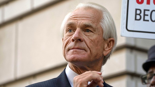 A federal jury in Washington, DC, has begun deliberating the criminal contempt of Congress charges against former Trump White House trade adviser Peter Navarro.
Mandatory Credit:	Mark Schiefelbein/AP