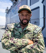 Petty Officer 1st Class Dontravion McAdams_Photo by Mass Communication Specialist 2nd Class
Jordan Jennings, Navy Office of Community Outreach