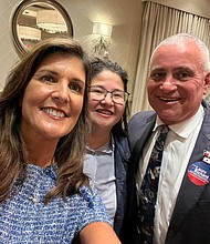 Burt Levine and wife with Nikki Haley