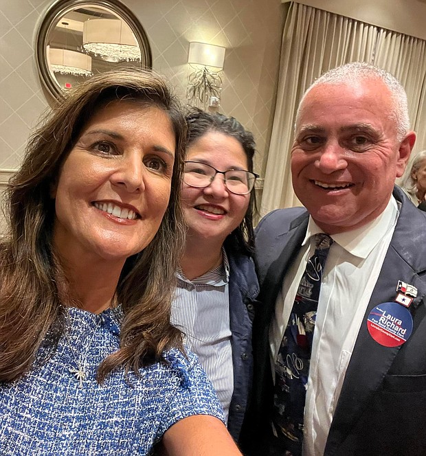 Burt Levine and wife with Nikki Haley