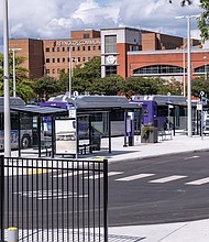 GRTC opened its new $2.2 million Downtown transfer station at 8th and Clay streets on Monday. The station, in a former city employee and courthouse parking lot, replaces the former station along 9th Street near City Hall. The new space features 24-hour lighting, charging ports for phones and computers, bus shelters, island platforms to make transfers easier from one bus to another and screens that will allow riders to track bus movements, GRTC has stated.