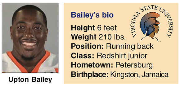 Scoring touchdowns is “no problem, mon” for Upton Bailey.