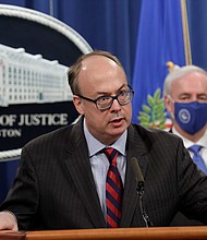 Jeffrey Clark, then a Justice Department official, speaks in October 2020.
Mandatory Credit:	Yuri Gripas/Pool/Getty Images