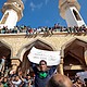 People who survived the deadly floods protest outside the Sahaba Mosque in Derna on September 18.
Mandatory Credit:	Zohra Bensemra/Reuters