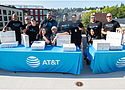 Members of AT&T Believes Oregon volunteer team gearing up to help distribute laptops to students and families from Oregon Community Foundation’s Black Student Success Network. Photo credit: Oregon Community Foundation