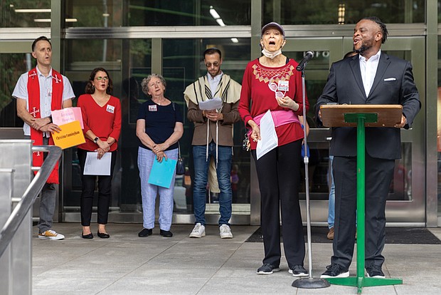 Richmonders Involved to Strengthen our Communities and Virginia Caucus of Rank- and-File Educators gathered for a prayer vigil on Aug. 29 at City Hall to call attention to Richmond’s gun violence. Steven B. Nesmith, chief executive of the Richmond Redevelopment and Housing Authority, has announced a partnership with REAL LIFE to curtail gun violence and improve the lives of residents of public housing.