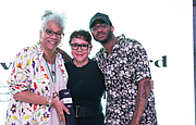 Sheila Johnson poses with culinary experts Dr. Jessica B. Harris and Kwame Onwuachi during this year’s “Kwame Onwuachi Presents The Family Reunion” Aug. 17-20. Right: Performers including Juvenile and Joe turned up for this year’s family reunion to the delight of partiers of all ages.