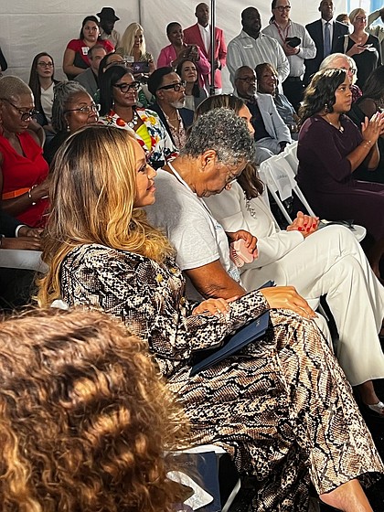 Beyonce at  Knowles-Rowland House Rebuilding Ceremony