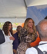 Beyonce at  Knowles-Rowland House Rebuilding Ceremony