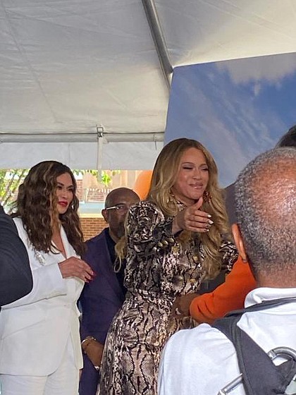 Beyonce at  Knowles-Rowland House Rebuilding Ceremony