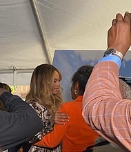 Beyonce at  Knowles-Rowland House Rebuilding Ceremony