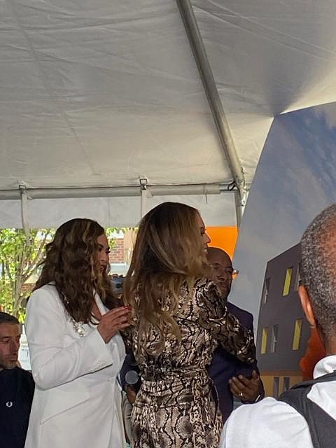 Beyonce at  Knowles-Rowland House Rebuilding Ceremony