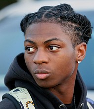 Darryl George, a 17-year-old junior, walks to Barbers Hill High School on Sept. 18, in Mont Belvieu, Texas.
Mandatory Credit:	Michael Wyke/AP