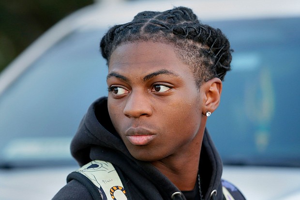 Darryl George, a 17-year-old junior, walks to Barbers Hill High School on Sept. 18, in Mont Belvieu, Texas.
Mandatory Credit:	Michael Wyke/AP