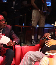 Moderator, Dessie Brown Jr., left pictured with Ced The Entertainer