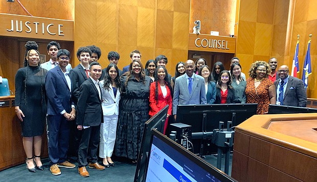 Pictured: New members of the Mayor's Youth Council, Mayor Sylvester Turner and Department of Neighborhoods staff.