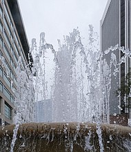 This fountain, located across the Haxall Canal from Brown’s Island in Downtown Richmond, commemorates the Falls of the James River and its role in the development of the city in its early years. A marker at the site indicates the Falls had an influential effect on trade, energy, community and nourishment.