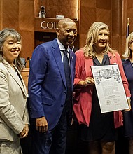 Houston Mayor Sylvester Turner (3rd from L) was among those on hand for the news briefing announcing the launch of the Naturalize Now, Houston campaign.