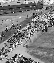 Jackson State University students march during the parade on the campus leading to Alumni Field. (Jackson State University via Getty Images) The academic year was 1969-70. Fall '69.