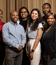 Front row (left to right): Dr. Jerrod Henderson, assistant professor, College of Engineering; Dr. Mariam Manuel, clinical assistant professor, College of Natural Science & Mathematics; Dr. Donna Stokes, Associate Dean for Undergraduate Affairs and Student Success, professor, College of Natural Science & Mathematics
