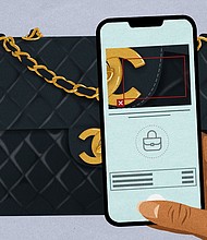 A new wave of scannable digital IDs, powered by AI and blockchain, hope to provide extra security by allowing consumers to verify their luxury goods instantaneously.
Mandatory Credit:	Photo Illustration by Leah Abucayan/CNN