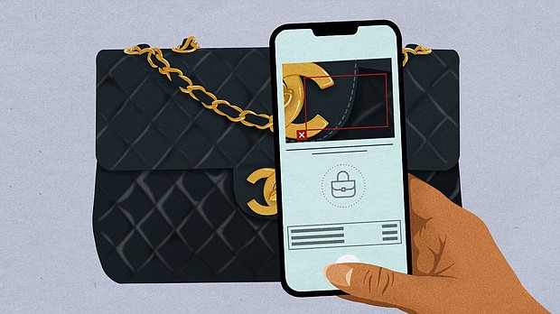 A new wave of scannable digital IDs, powered by AI and blockchain, hope to provide extra security by allowing consumers to verify their luxury goods instantaneously.
Mandatory Credit:	Photo Illustration by Leah Abucayan/CNN
