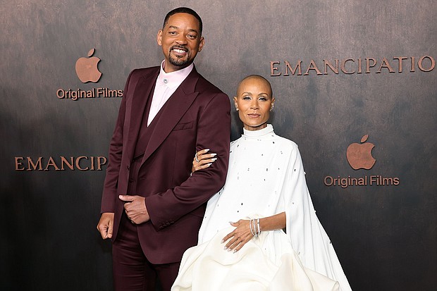 Will Smith and Jada Pinkett Smith attend Apple Original Films' "Emancipation"  Los Angeles premiere at Regency Village Theatre on November 30, 2022 in Los Angeles, California.
Mandatory Credit:	Matt Winkelmeyer/Getty Images